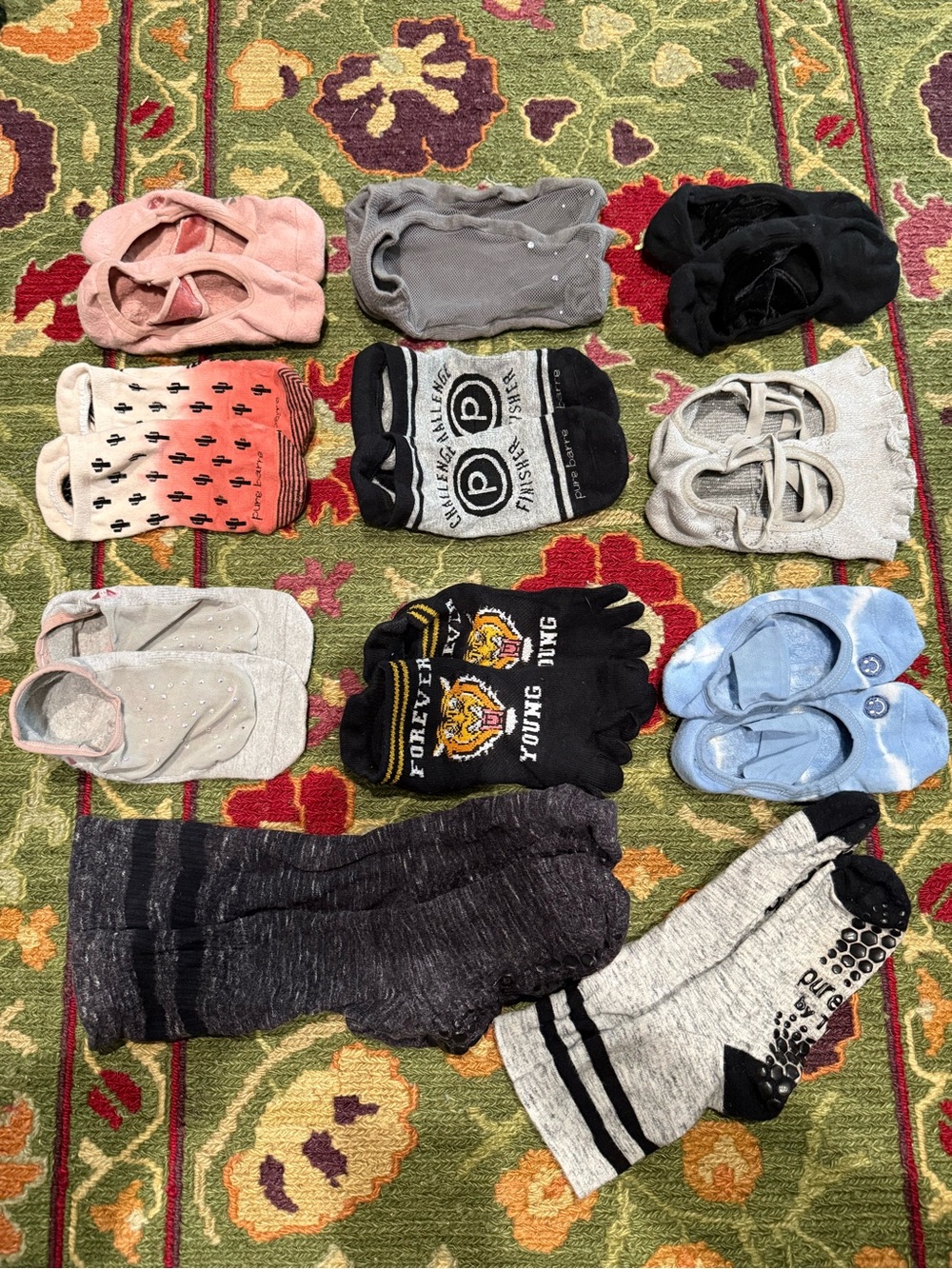 Pure Barre + Pilates Grip Sock Bundle | 11 Pairs | Women’s